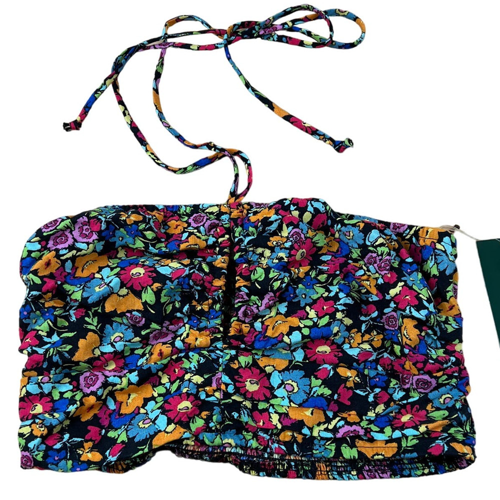 Wild Fable Women's Floral Sleeveless Woven Cropped Top - Size Small - NWT
